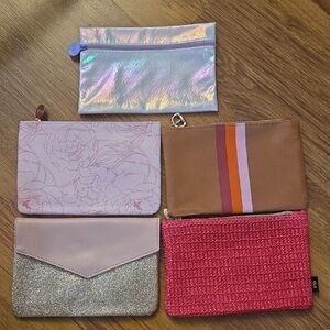 Brand New! Ipsy Clutch/ Pouch Bags ×5 Lot